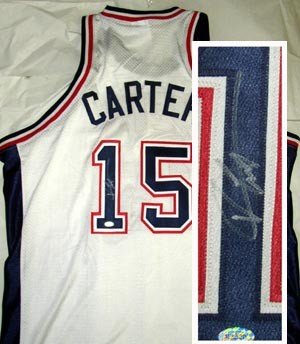 Vince Carter Autographed/Hand Signed New Jersey Nets Jersey