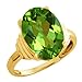 6.00 Ct Envy Green Oval Mystic Quartz and Green18k title=