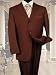 MENS NICE 2PC 3 BUTTON SOLID COLOR COPPER MENS SUIT BY: TESSORI UOMO. SUPER 150'S EXTRA FINE ITALIAN WOOL SUIT