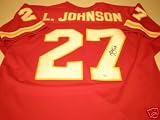 Larry Johnson Autographed Kansas City Chiefs Authentic Style Jersey