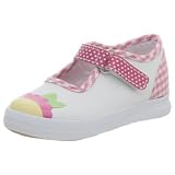 Keds - Keds Infant/Toddler Champion Toe Cap Lace Sneaker,White/Pink,4.5 M