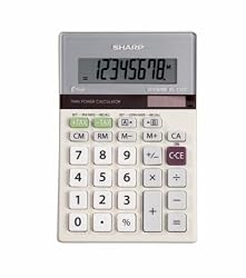 Sharp HO EL-330TB 8 Digit Solar and Battery Powered LCD Calculator