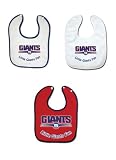 New York Giants 3 Pack Snap Bib Set