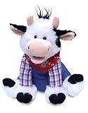 Cuddle Barn New Collection Animated Plush Singing and Dancing Cow - Farmer Mac
