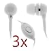 GTMax 3 White 3.5mm Stereo Headset Handsfree Soft Gel Earbud with Microphone for HTC Droid Eris / Hero / Imagio / Touch Pro2