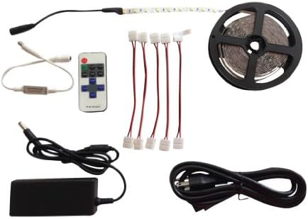 Kitchen Under Cabinet Professional Lighting Kit 16' ft Cool White LED Strip Tape Light w/RF Wireless Dimmer