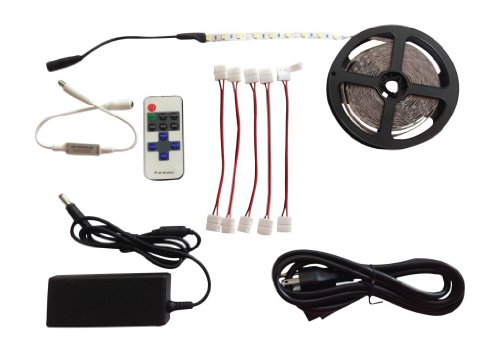 Kitchen Under Cabinet Professional Lighting Kit 16' ft Cool White LED Strip Tape Light w/RF Wireless Dimmer