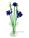 Murano Miniature Glass Flowers & Vase