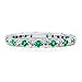 BERRICLE Sterling Silver Round Simulated Emerald Cubic Zirconia CZ Wedding Eternity Band Ring