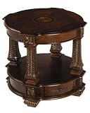297-023 Westminster Collection 26" Diameter Traditional Round End Table: Dark