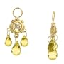 18k Yellow Gold Chandelier Diamond (.04ctw, G, VS) and Yellow Beryl Briolette Interchangeable Earring Charm by Diana Heimann