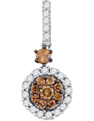 0.55CT-DIA COGNAC DIAMOND PENDANT