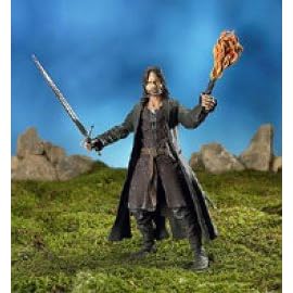 Lord Of The Rings Fellowship Trilogy 6" Weathertop Strider With Light up Torch Figure