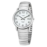 Timex Men`s T2H451 Easy Reader Silver Tone Expansion Band Watch