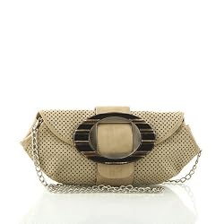 Faux Leather Clutch with Chain Strap