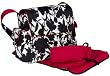 Black/White/Red Floral Messenger Diaper Bag