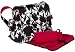 Black/White/Red Floral Messenger Diaper Bag