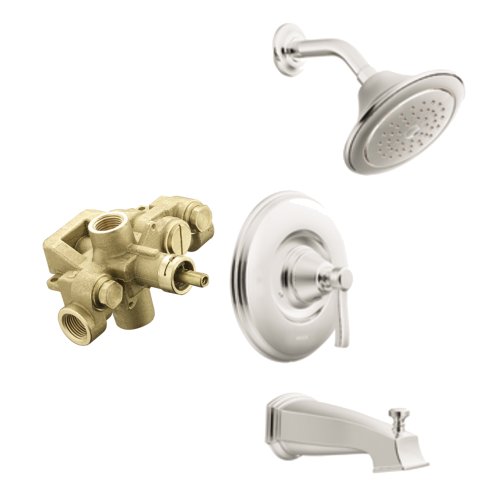 Moen T3213-3510 Rothbury Moentrol Tub and Shower Trim Kit with Lever Handle and Valve, Chrome