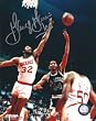 George Gervin Autographed San Antonio Spurs 8x10 Photo with "ICE" Inscription