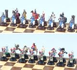 Painted Metallic Crusade Chess Set, King:2-7/8