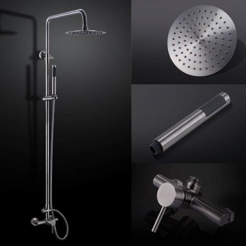 Compare Atlantis 18 Square Chrome Rain Shower To Handheld Shower Head Freda Cuen001