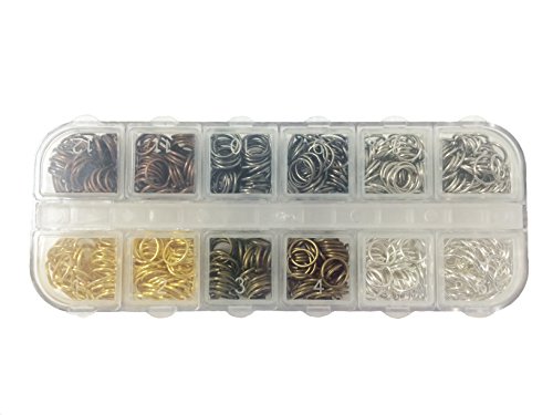 4mm Open Jump Rings Box Antiqued Copper, Gold Plated, Gunmental, Platinum, An...