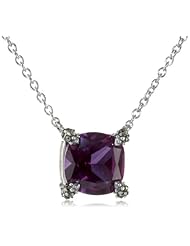 Judith Jack "Aurora" Sterling Silver, Marcasite and Amethyst Spinel Pendant Necklace, 18"