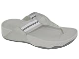 FitFlop "WalkStar" Leather Sandal Silver 8