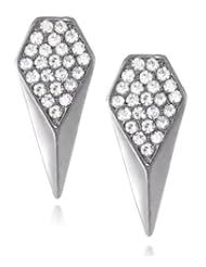 RAIN Gunmetal and Crystal Spike Earrings