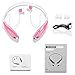 Sport Wireless Bluetooth Headphones, Upgrade Sweatproof Neckband Stereo Earphones  Earbuds-Pink