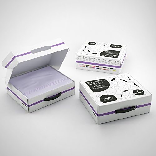 Setaluna Premier Soft & Silky 100% Satina Bed Sheet Set, Split King, Lavender,