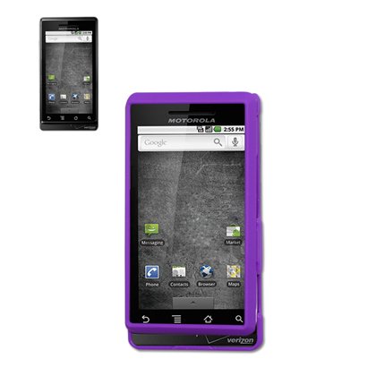 Fashionable Perfect Fit Hard Protector Skin Cover Cell Phone Case for Motorola Droid A855 Verizon - PURPLE