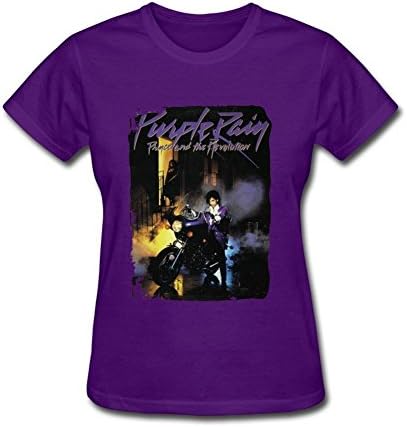 Dajiu Women's Women's Prince Purple Rain Poster T-shirt Purple XL