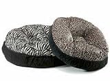 Puff Pet Bed : Fabric DENIM WITH STARS : Size LARGE