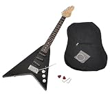 Produkt-Bild: E-Gitarre im Pfeil Design "Black Arrow" mit 3 Single Coils, Tremolo und Zubeh&ouml;r: Tasche und Saiten