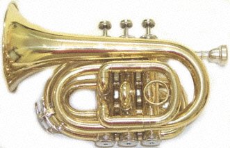 Pocket Trumpet - Gold Color Lacquer-Plated w/ Case
