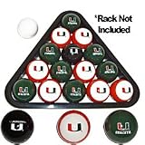 NCAA Miami Hurricanes Billiard Balls - B000AQGKXA