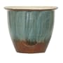 9" Diameter Ipoh Pot Stoneware Flower Pot - Grotto Turquoise