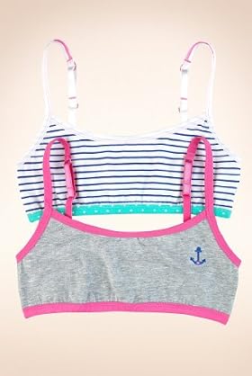 2 Pack - Older Girls' Cotton Rich Assorted Crop Tops