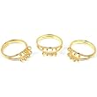 3 Gold Plated Finger Ring Jewelry Findings Charm Part