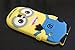 Galaxy S5 Case, Cute 3D Cartoon Lovely Despicable Me Minion Minions Soft Gel Rubber Silicone Protective Skin Case Cover for Samsung Galaxy S5 ( 2 Eyes, Blue )