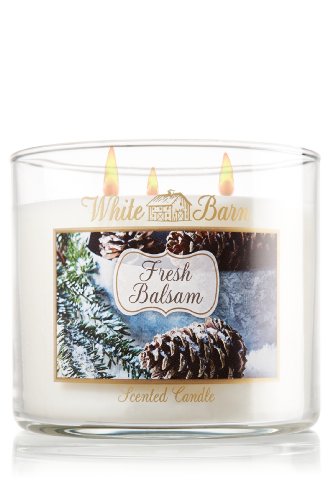 Bath & Body Works White Barn Fresh Balsam 3 Wick Scented Candle
