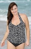 Hits the Spot Plus Size Sweetheart Halter Tankini Top - Plus Size Swimwear Plus Size Swimsuit