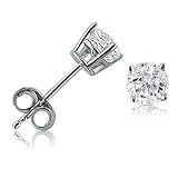 Certified 1/2ct Diamond Stud Earrings SI1-2 G-H 14K White Gold
