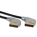 Hama HomeTheatre Verbindungskabel Scart-Stecker - Scart-Stecker 0,75 m metall
