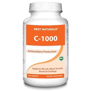Best Naturals, Vitamin C-1000 Sustained release with Rose hips, 1000 mg, 240 Tablets