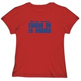 T-SHIRT WOMAN RED  KISS ME , I'M FROM CIUDAD DE LA HABANA  CUBA