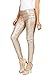 ColorMC Women's Sequin Covered Knit Skinny Pants