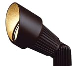 Kichler Lighting 15309AZT 12-Volt Low Voltage Accent Light with Heat Resistant Flat Glass Lens, Textured Architectural Bronze