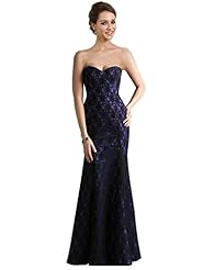 Strapless Sweetheart Fit-and-Flare Mermaid Floor Length Lace-Up Bridesmaid Dress/Prom Dress/Wedding Party Dress 